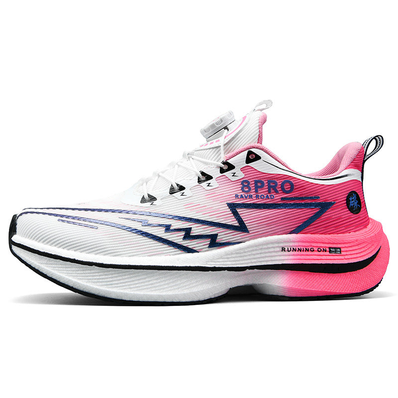 Red Rabbit8pro Button Student Sports Shoes for Men and Women, Carbon Plate Lightweight Shock-Absorbing Running Shoes, Candy Colors
