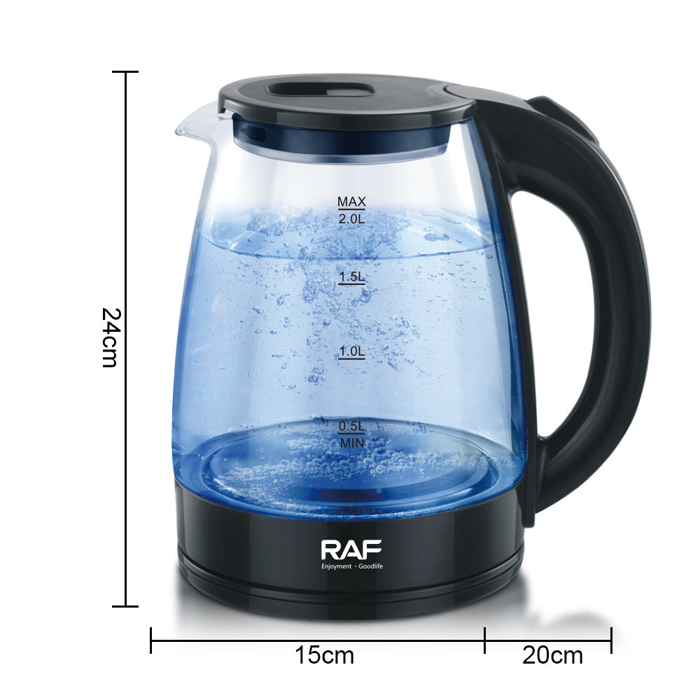 RAF European Standard Glass Electric Kettle Household Electric Kettle Automatic Power-off Kettle Health Care Wholesale R.7201