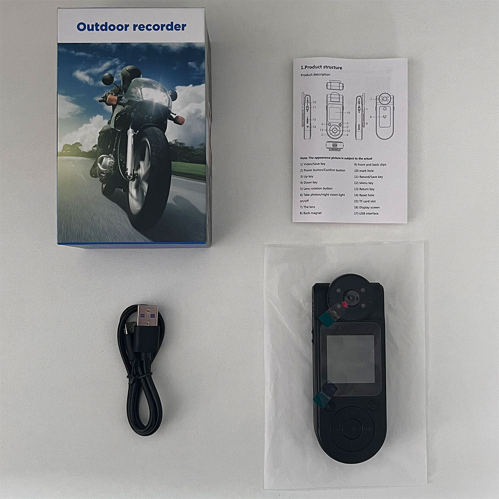 New L20High Definition Handheld Camera Portable Head and Back Clip Camera WiFi Connection ZF Outdoor Sports Recorder