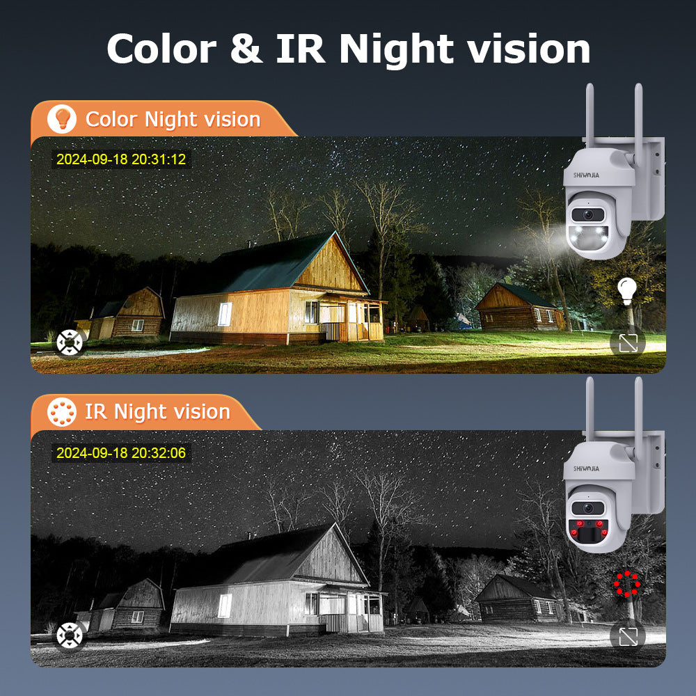 Factory Direct Sales4G Wireless solar camera with multi-zone coverage300Wanshuang Night Vision Garage Corridor Monitoring