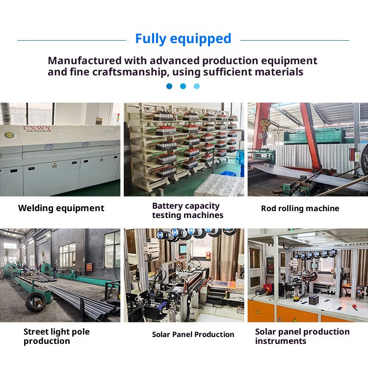 Solar Outdoor Garden & Road Lights IP65 Waterproof LED High Pole Mount with Aluminum Construction