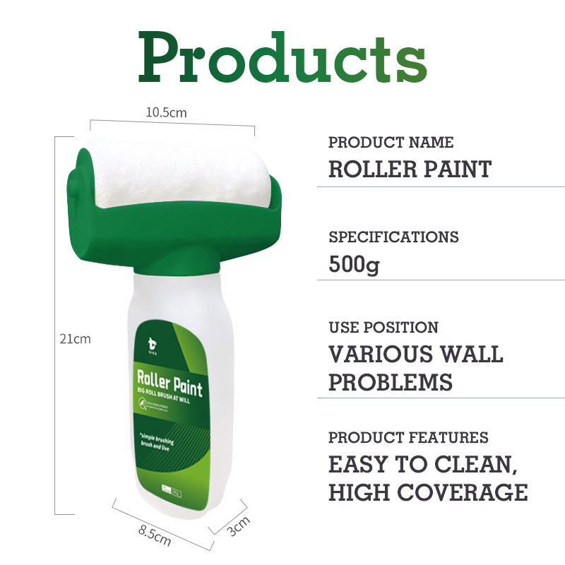 Seven Major Subjects Large Roller Paint Indoor Graffiti Stain Covering Roller Paint Wall Renovation Repair Latex Paint White Coating