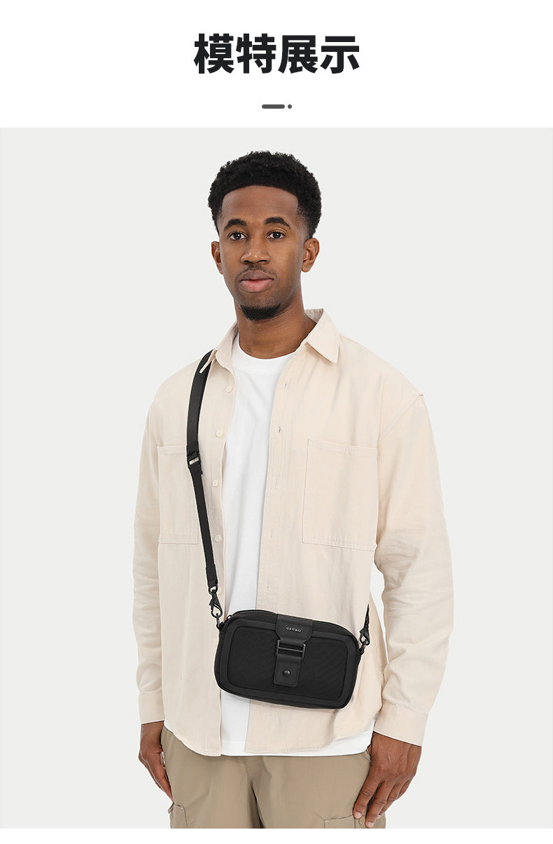 Men's Crossbody Bag High-End Single Shoulder Bag Portable Small Bag Waterproof Oxford Cloth Mini Men's Bag Trendy Style