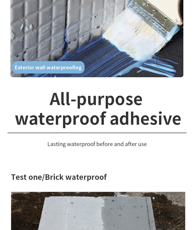 Transparent Waterproof Agent Bathroom Waterproof Coating No Tile Breaking Glue Acrylic Pure Acrylic Waterproof Glue Anti-Seepage