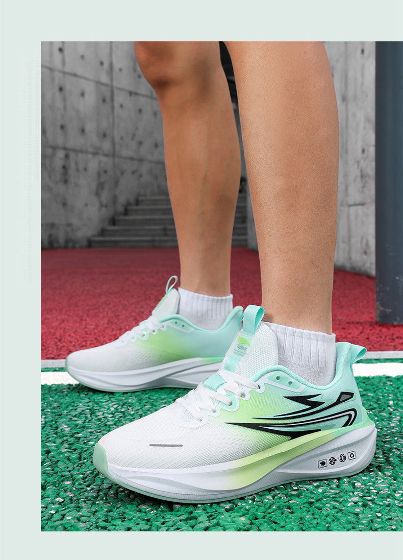 Summer New Jacquard Mesh Wear-resistant Breathable Sports Shoes Casual Comfortable Men's High Elastic Cushioning Youth Running Shoes