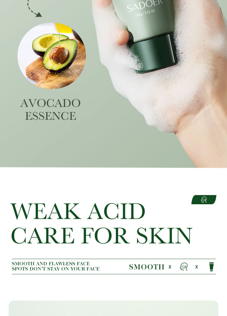 Avocado Skincare Set SADOER Cleansing, moisturizing and moisturizing six-piece set  foreign trade wholesale