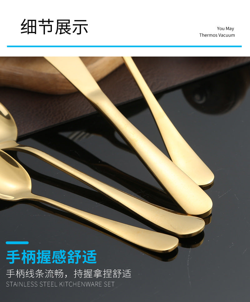 1010Stainless Steel Tableware24Set of Western Cuisine6Steak Knife and Fork Gift Set