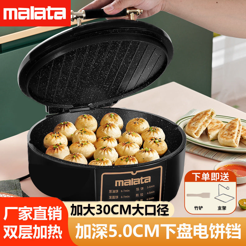 Wanlida New Electric Griddle for Home Use, Double-Sided, Multi-Functional, Deepened and Enlarged, Can Fry and Roast, Grilling Machine, Griddle Pan