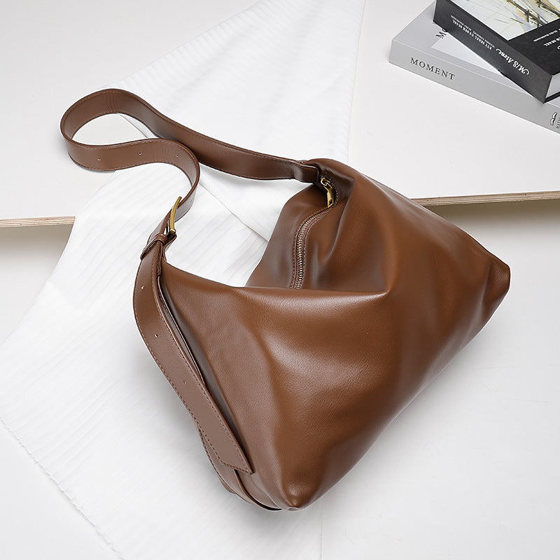 2024New Crossbody Bag Versatile Casual Women's Shoulder Bag Commuting Large Capacity Soft Leather Tote Bag