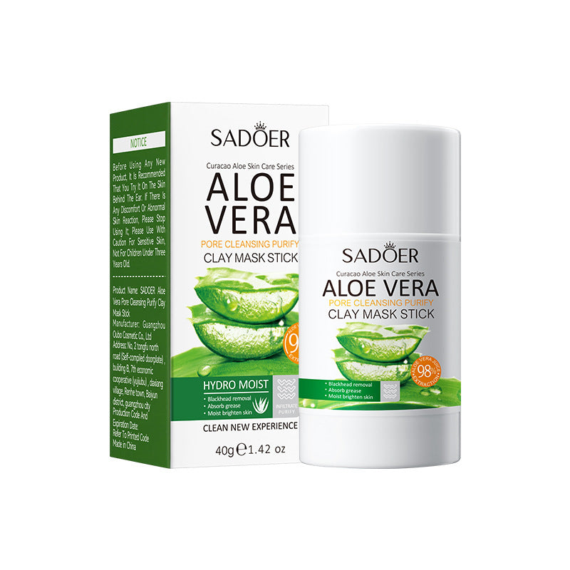Solid Face Mask40g SADOER Vitamin C Aloe Vera Mugwort Cleansing Mud Mask  Wholesale