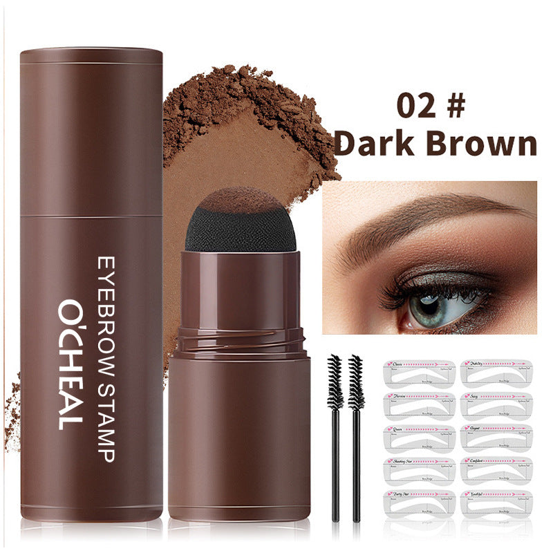 AliExpress Ouqianya Eyebrow Powder Stick Stamp with Eyebrow Card+Eyebrow Brush Long-lasting Multi-functional Eyebrow Dye Cream1.8g