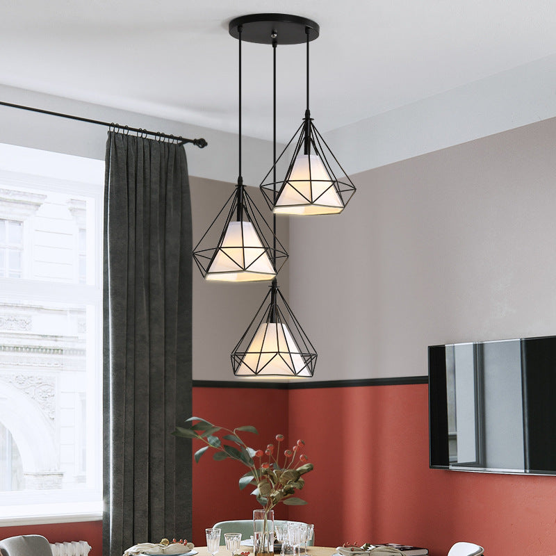 Nordic Restaurant Pendant Light Three-Head Bar Dining Room Table Lamp Creative Personality Bedroom Lamp Modern Minimalist Lighting Fixture