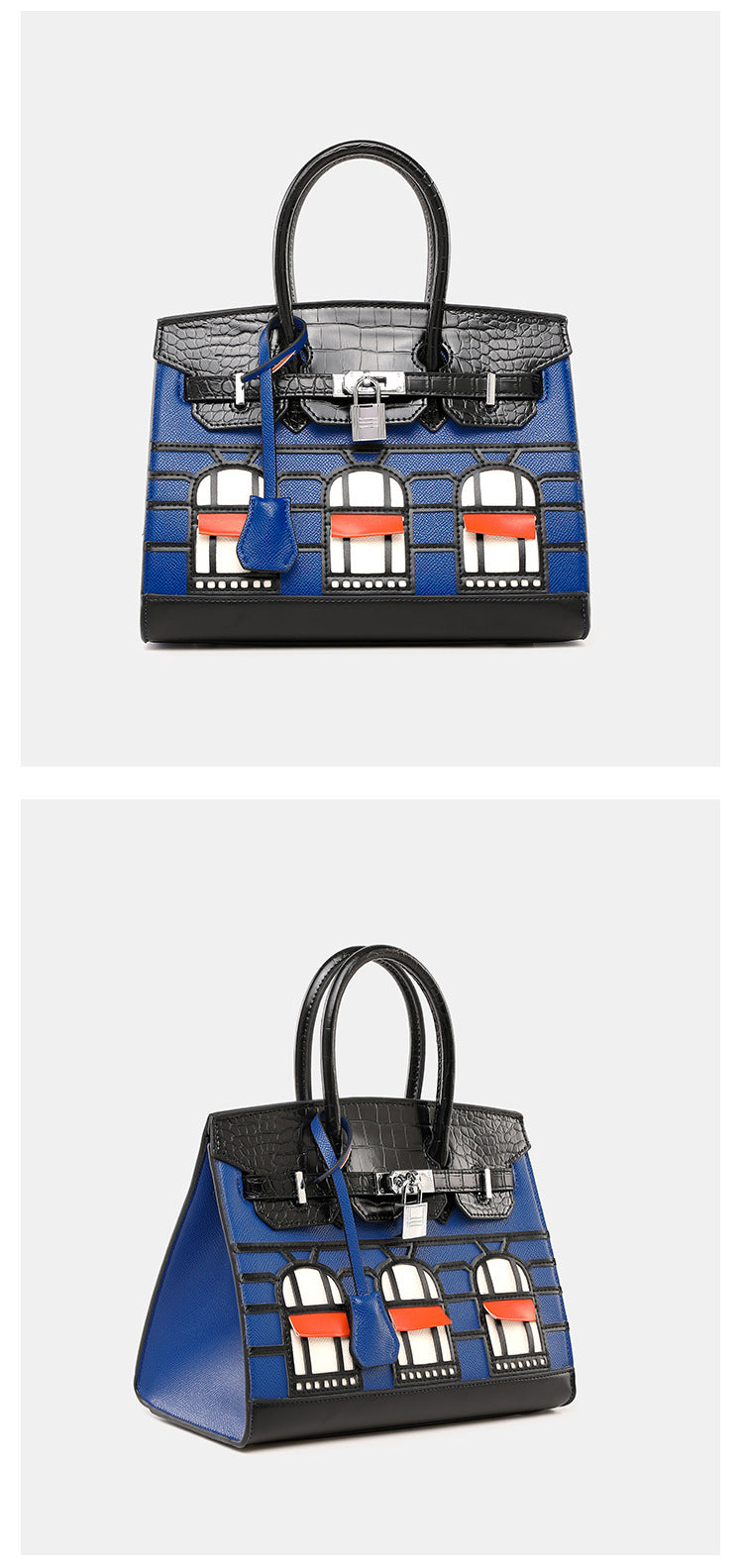 2024New Style House Bag Feel Platinum Bag Crocodile Pattern Casual Versatile Elegant Handbag Single Shoulder Crossbody Bag