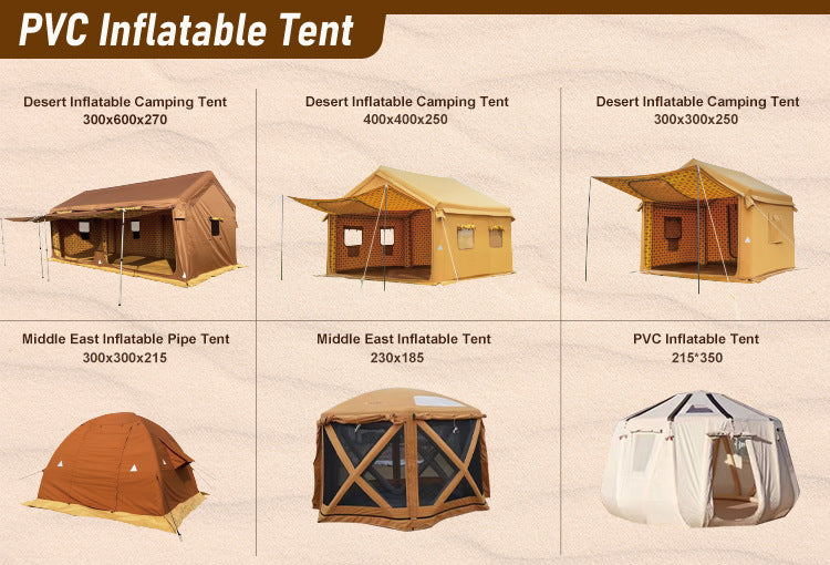 Middle East Arabian Inflatable Tent Outdoor No Setup Needed for Hiking Saudi Print3*3M Camping