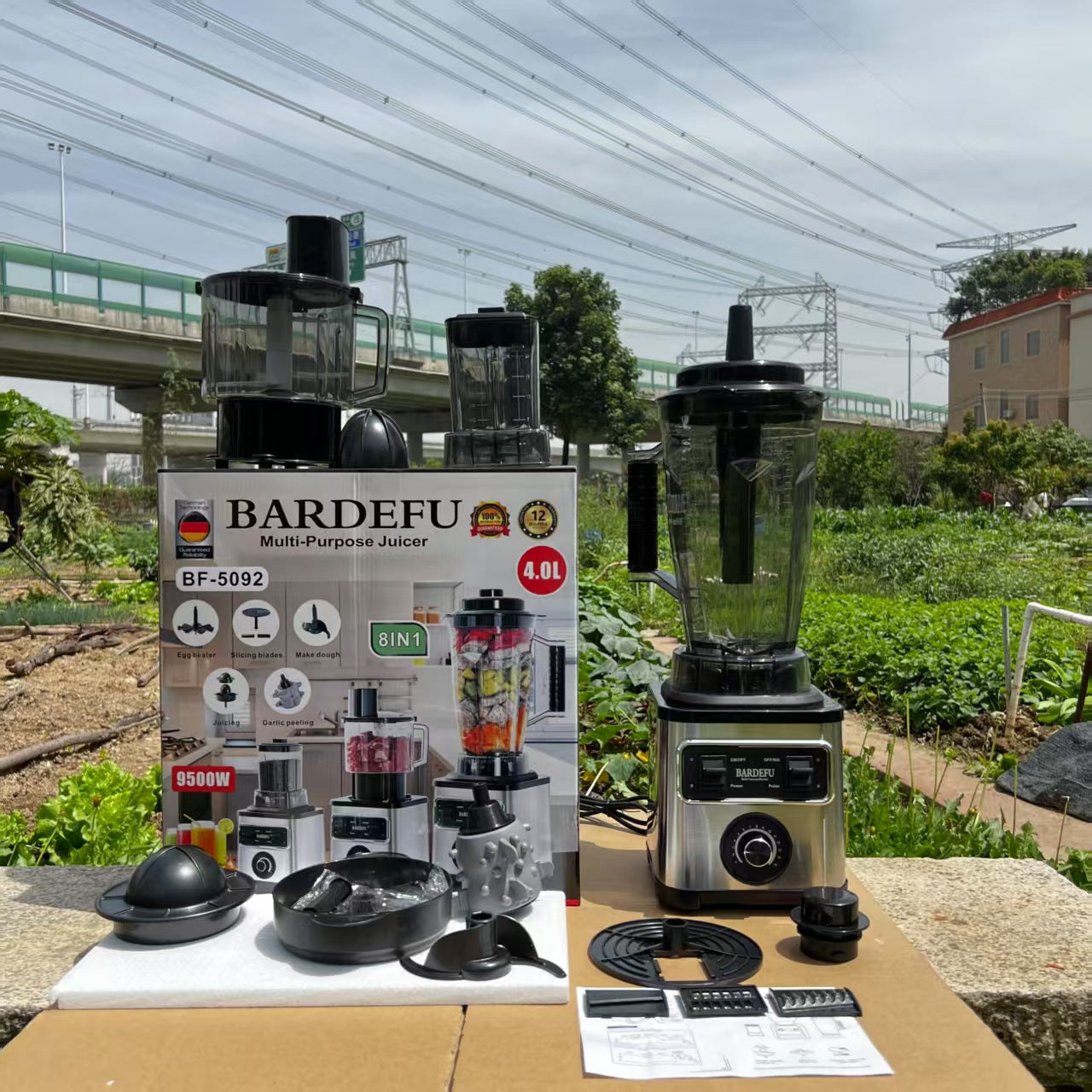 8in1blender North America Europe Stainless Steel Large Capacity Metal Blender Meat Grinder Juicer  Hot Sale