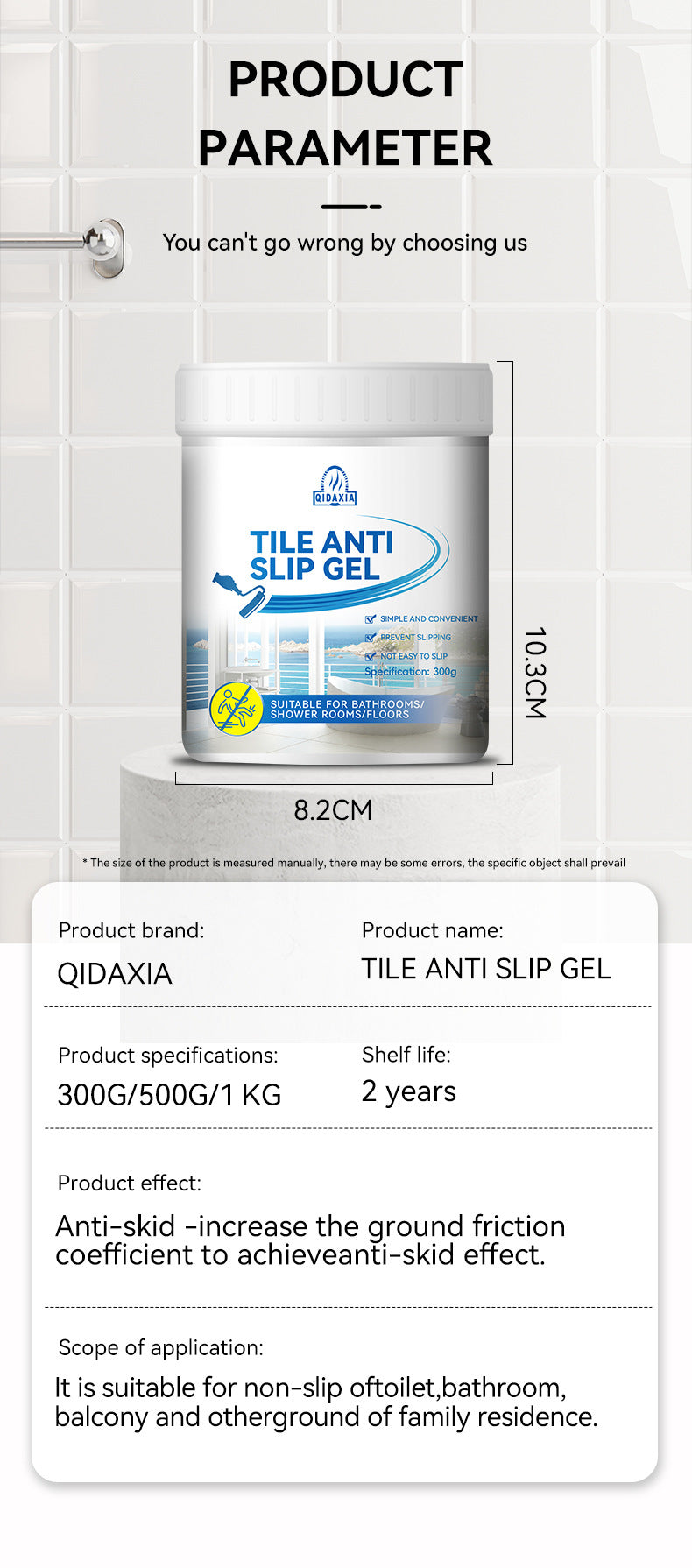 New Floor Anti-Slip Paste for Tiles, Marble Anti-Slip Agent for Dining and Bathrooms, Tile Anti-Slip Gel Paste