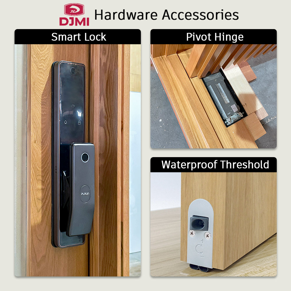 American Black Walnut Solid Wood Exterior Entrance Doors External Wooden Main Door for House Modern Exterior Front Entry Doors