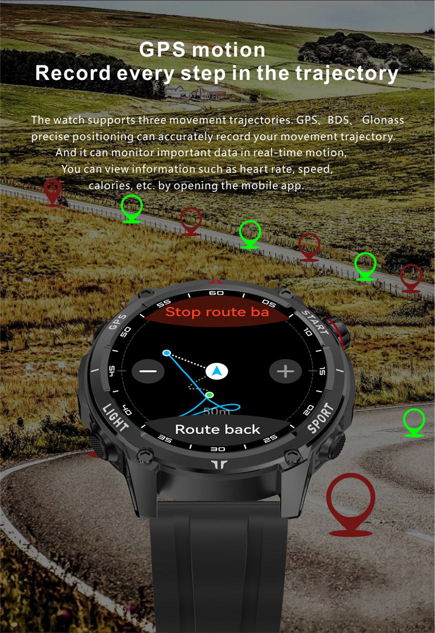 W10 Pro Smart Watch Bluetooth Call True Heart Rate Step Sleep IP68Deep Waterproof GPS Positioning and Three-Proof