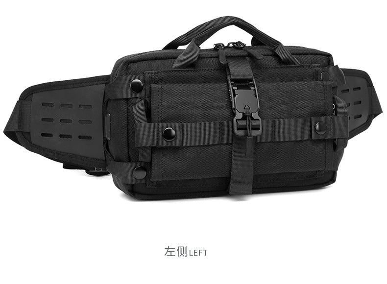 Men's Trendy Tactical Waist Bag Waterproof Small Crossbody Bag Outdoor Sports Cycling Running Lightweight Portable Bag male bag