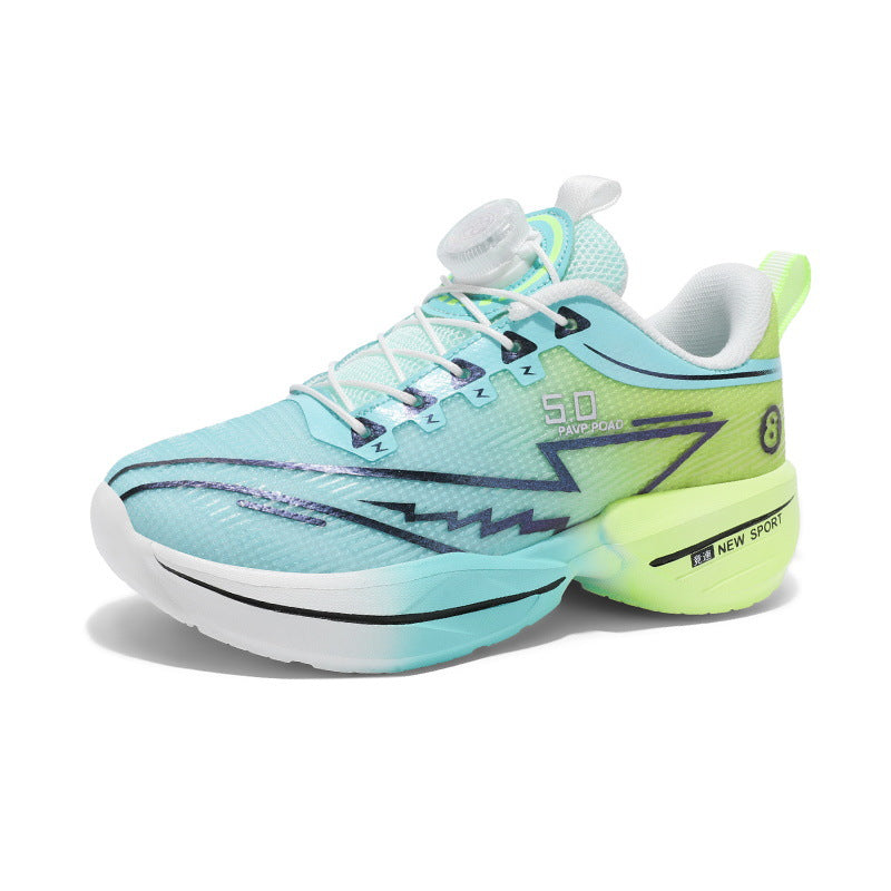 2025Summer New Boys' Shoes for Older Children Lightweight Shock-Absorbing Sports Shoes Mesh Breathable Professional Racing Running Shoes
