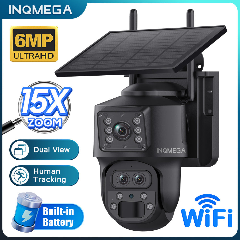 New Product4G Solar Camera Dual Lens Screen Gun Ball Trinocular152x Zoom Outdoor HD
