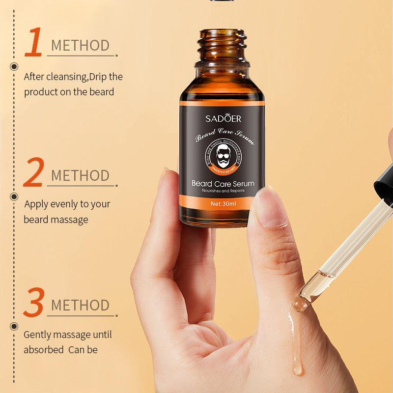 Beard Care Serum SADOER Men's Beard Care Solution30ml  Foreign Trade Wholesale