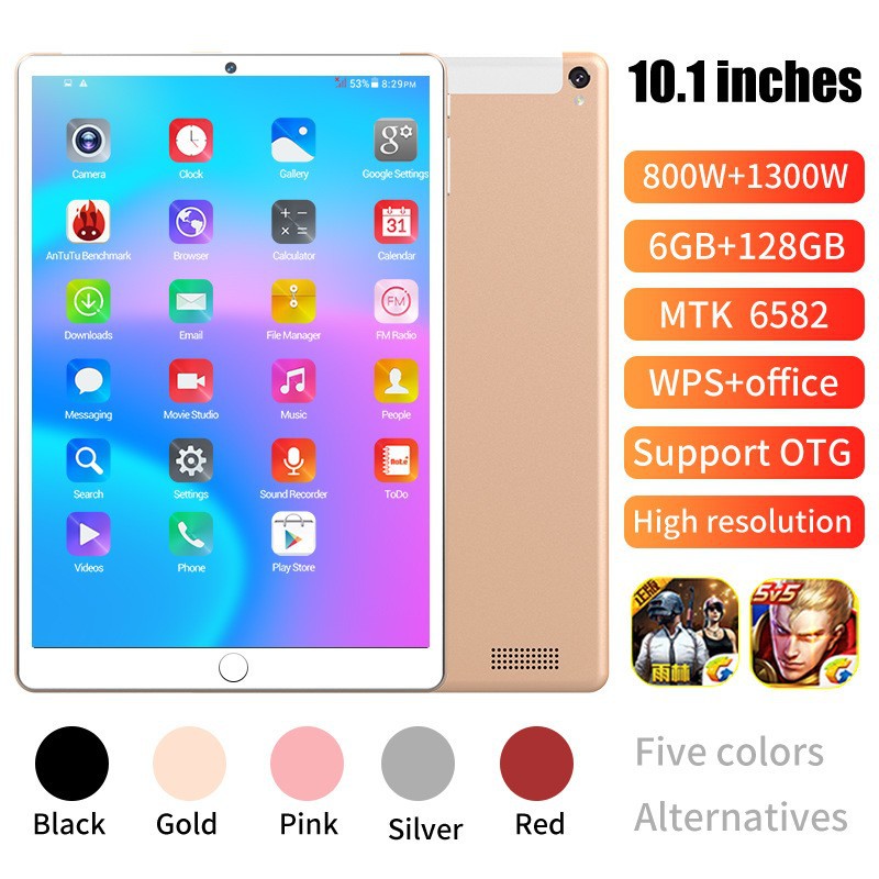 S2New Tablet HD Screen Android pad 2-in-1 Learning Gaming Office Tablet10.1Inch