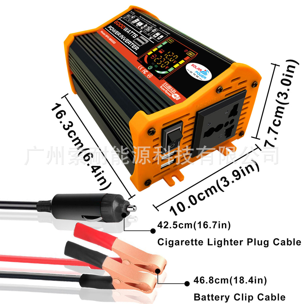 Export Car Inverter500W 12V Turn110V/220V Intelligent Digital Display Double USB inverter