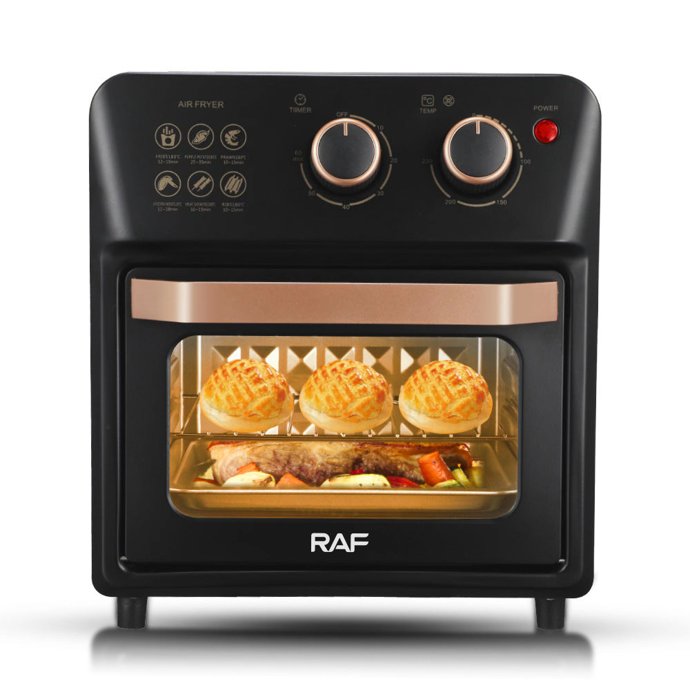 RAF Electric Oven EU Standard14L Multifunctional Household Air Fryer Fully Automatic Intelligent Oven Fryer Visual Baking