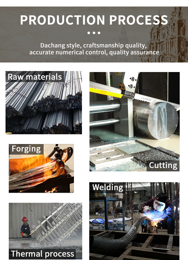 Foshan Factory High Quality Double Front Entry Doors Wrought Iron Doors Double Exterior
