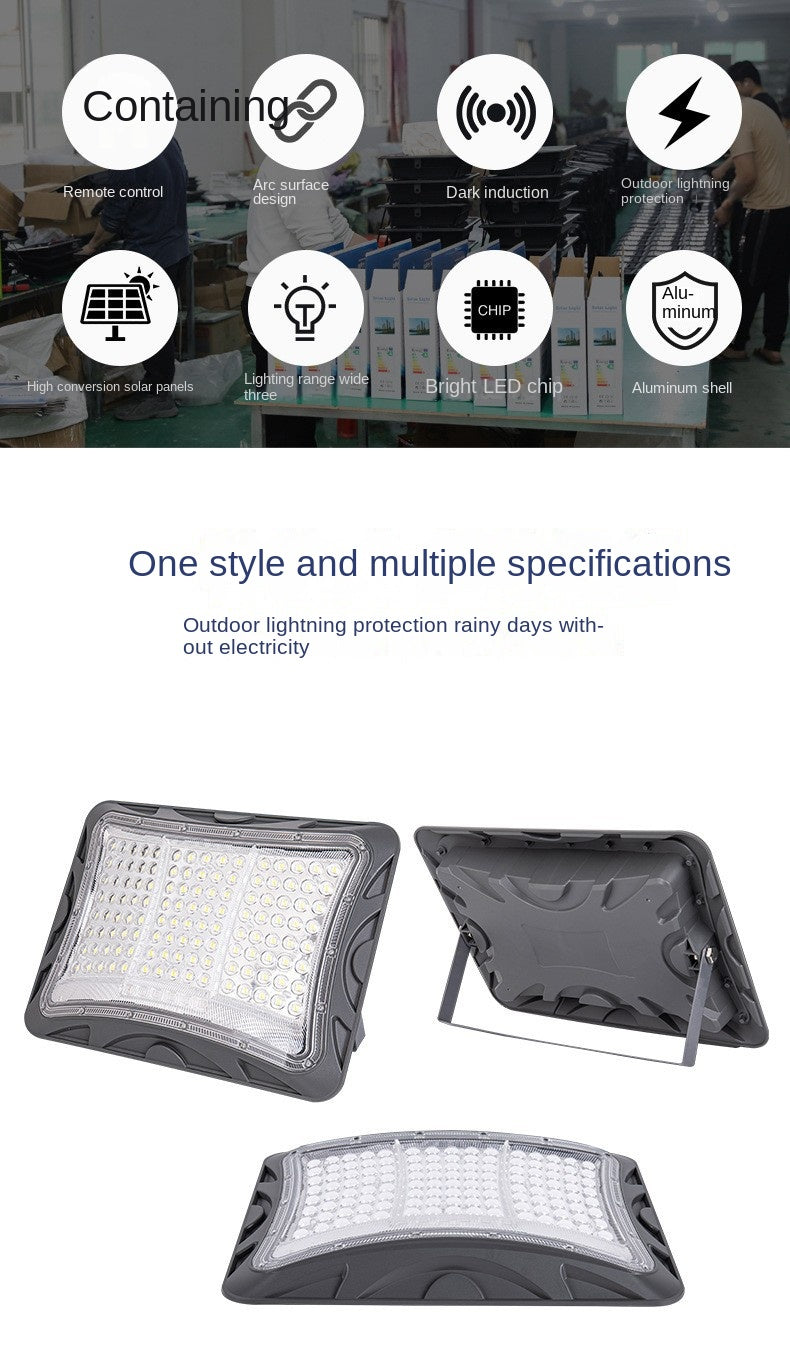 100W 200W 300W Solar Light Ultra Bright Waterproof Outdoor Light Intelligent Split Floodlight Solar Light Wholesale