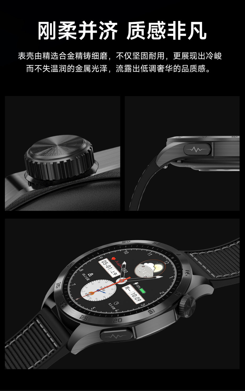 New ET485Smart Watch ECG ECG Health Monitoring Non-Invasive Blood Glucose Measurement Bluetooth Call Smart Watch