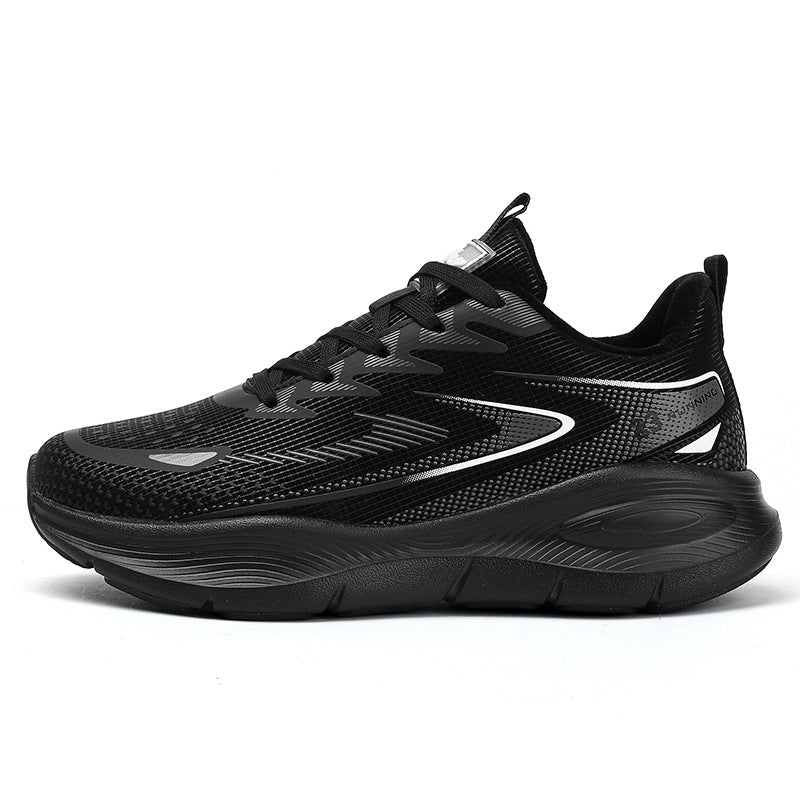 Large Size Leather Surface Fleece-Lined Thickened Warm Casual Sports Shoes Waterproof Non-Slip Cotton Shoes Real Explosive Carbon Plate Running Shoes