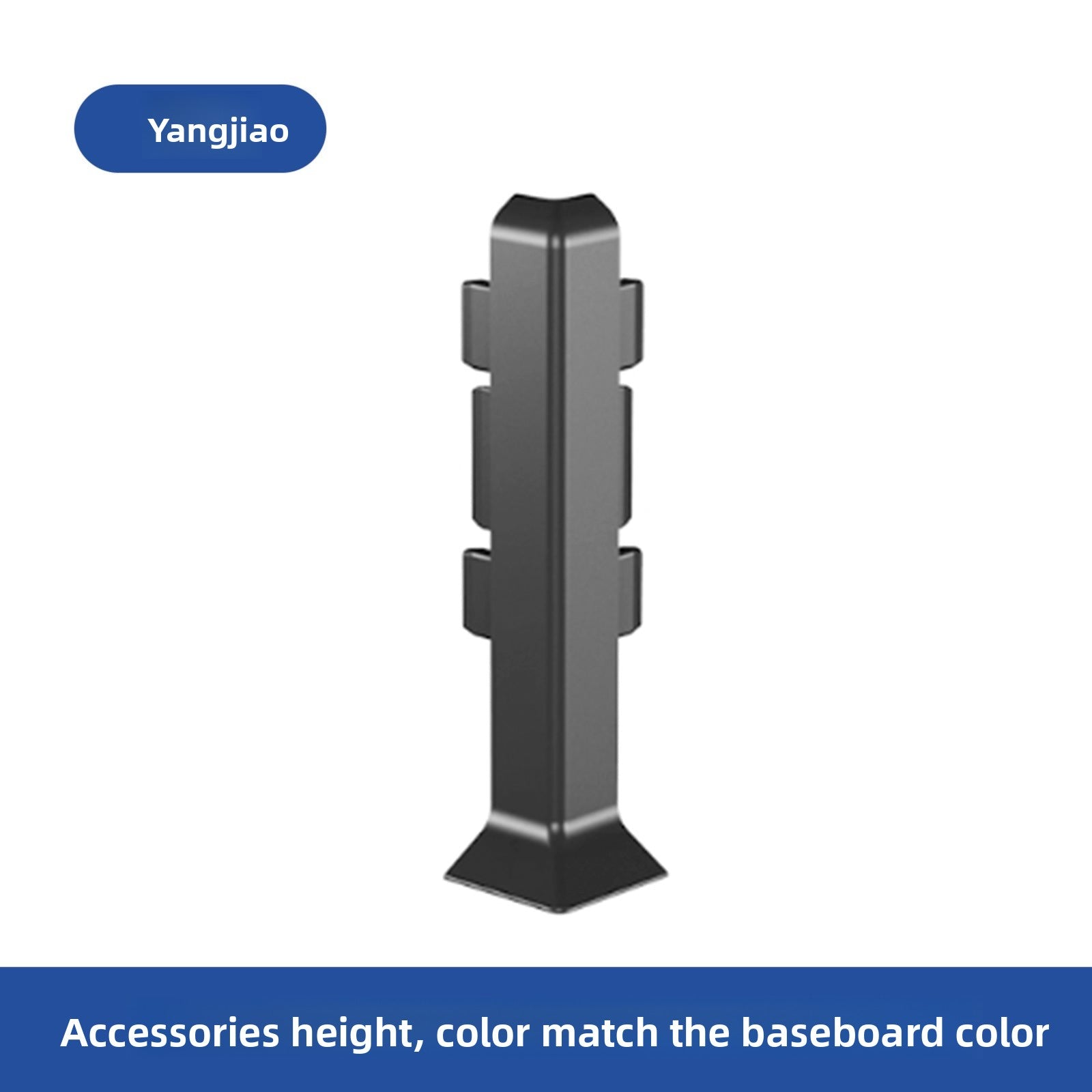 Thickened aluminum alloy skirting board with trendy metal clips for hotels6cm Minimalist Skirting Board