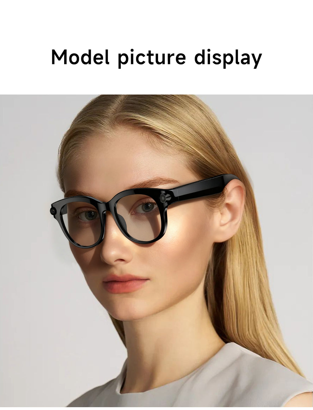 M89Smart Glasses200100 Megapixel Camera with Image Stabilization720P Video Recording WiFi6Transmission AI Simultaneous interpretation