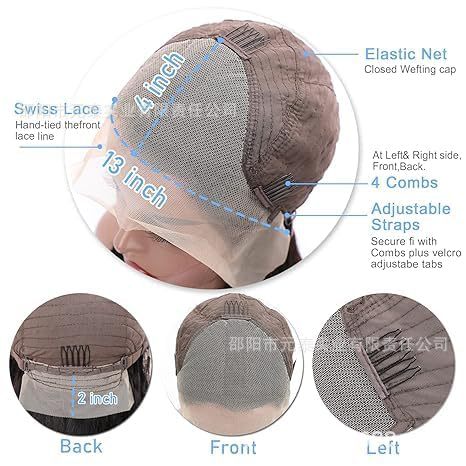 Wigs Front Lace Wig13*4Large Lace Long Straight Hair Synthetic Hair Wig for Women Black