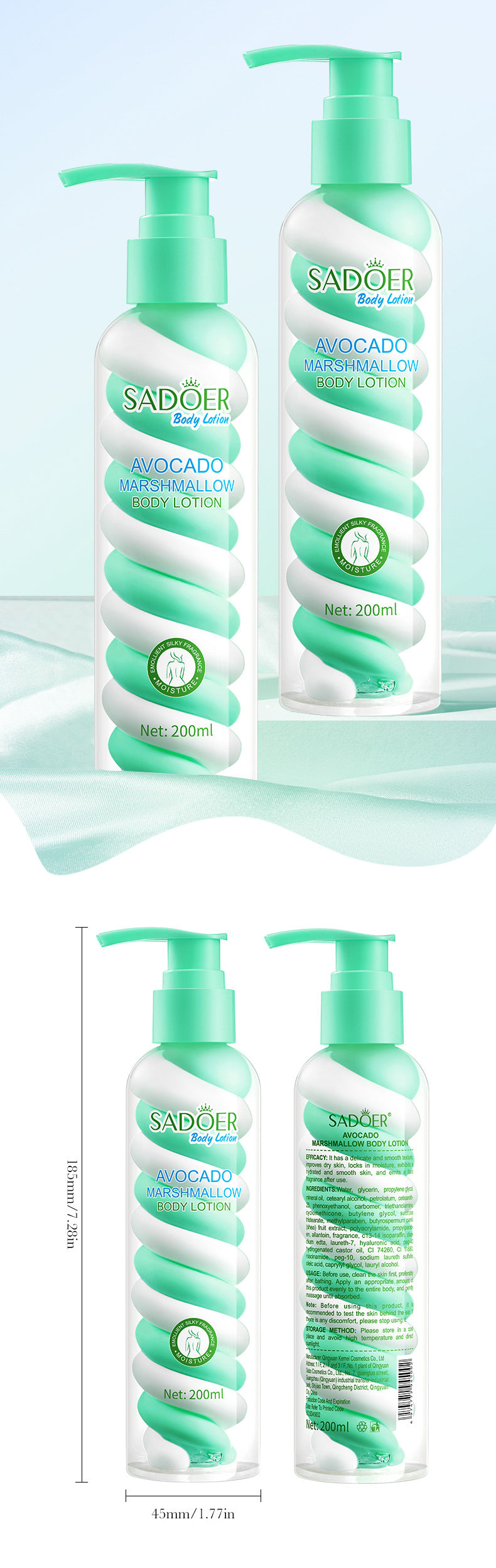Marshmallow Body Lotion200ml Niacinamide Moisturizing and Hydrating Skin Rejuvenation  Wholesale
