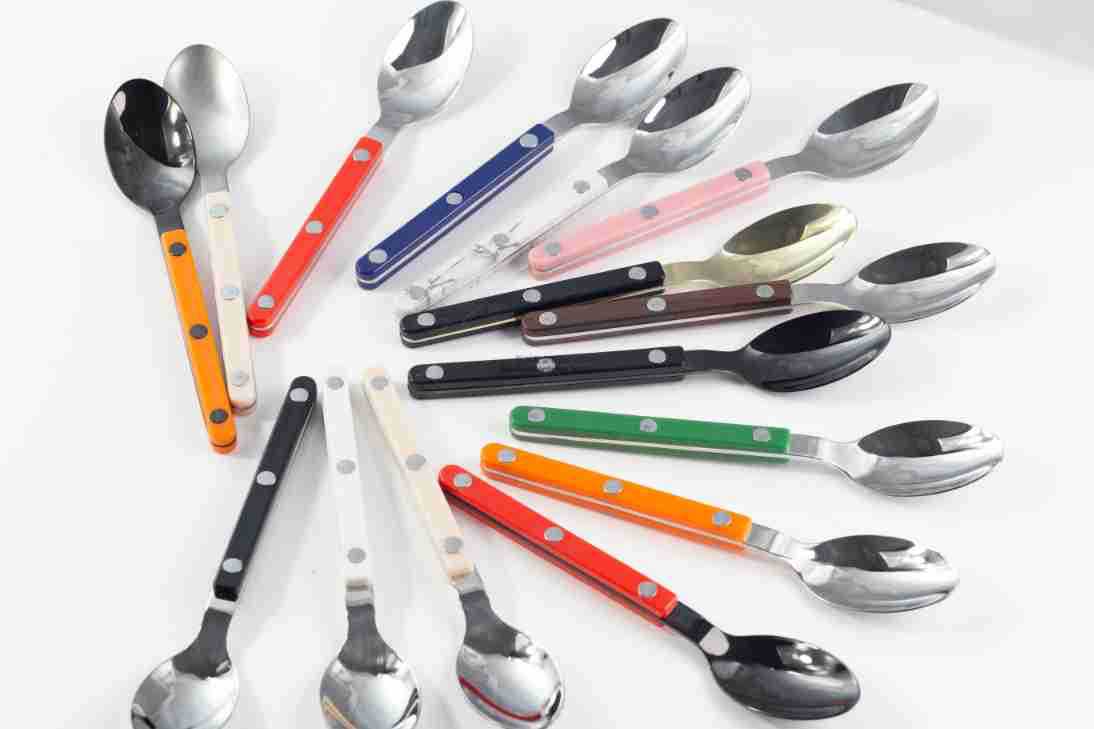 304Mirror Western Tableware Set ABS Handle Butter Knife Fork Spoon Clip Handle Steak Dessert Spoon Fork Plastic Handle