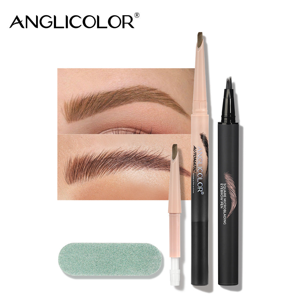 Hot-selling Eyebrow Pencil Set Waterproof Smudge-proof Liquid Split-tip Eyebrow Pencil Makeup Liquid Eyebrow Pencil