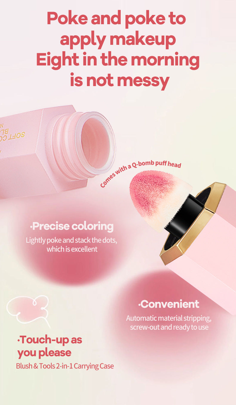 New Product TVLV Liquid Blush Velvet Moisturizing Six-color Lip Glaze Multi-functional Rouge Blush Facial Makeup