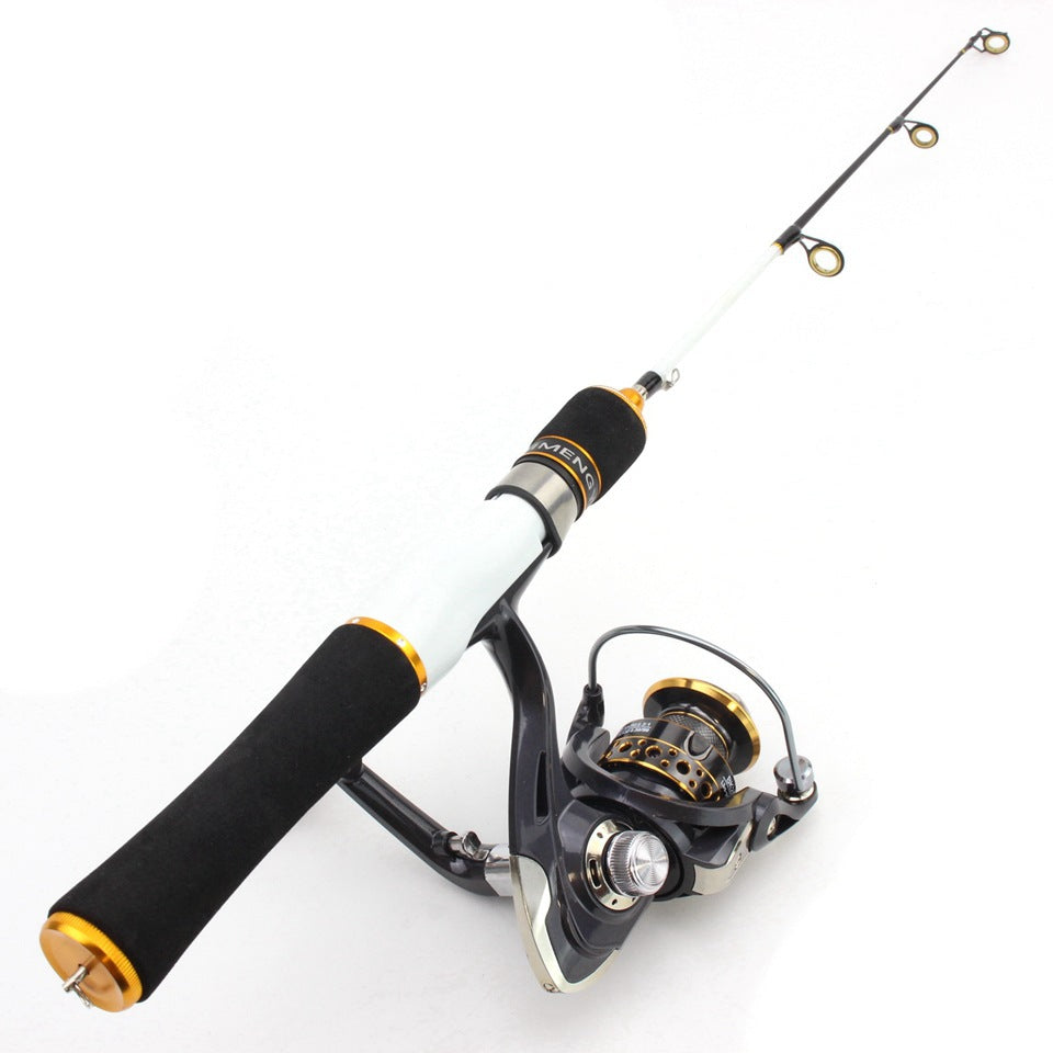 One piece58cm Ice Fishing Rod Spinning Reel Combo Winter Fishing Rod Set Boat Rod Valve Rod