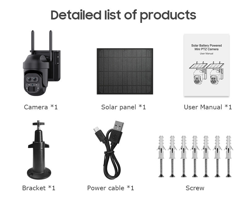 4G Solar Camera Camera12High Magnification Low Power Consumption Surveillance600Wanquan Color Camera Outdoor Waterproof