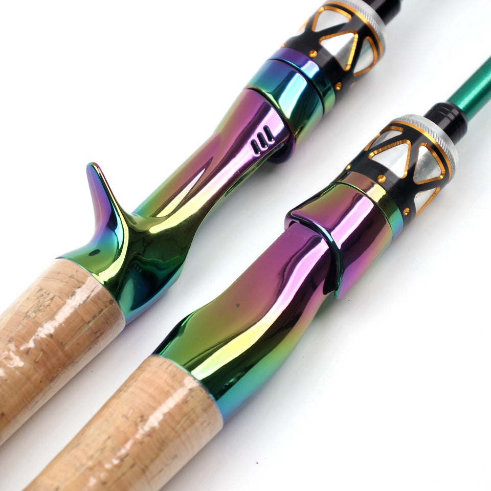 Ultra-short Carbon Fiber Shrink UL Portable Lure Rod Electroplated Telescopic Stream Lure Rod