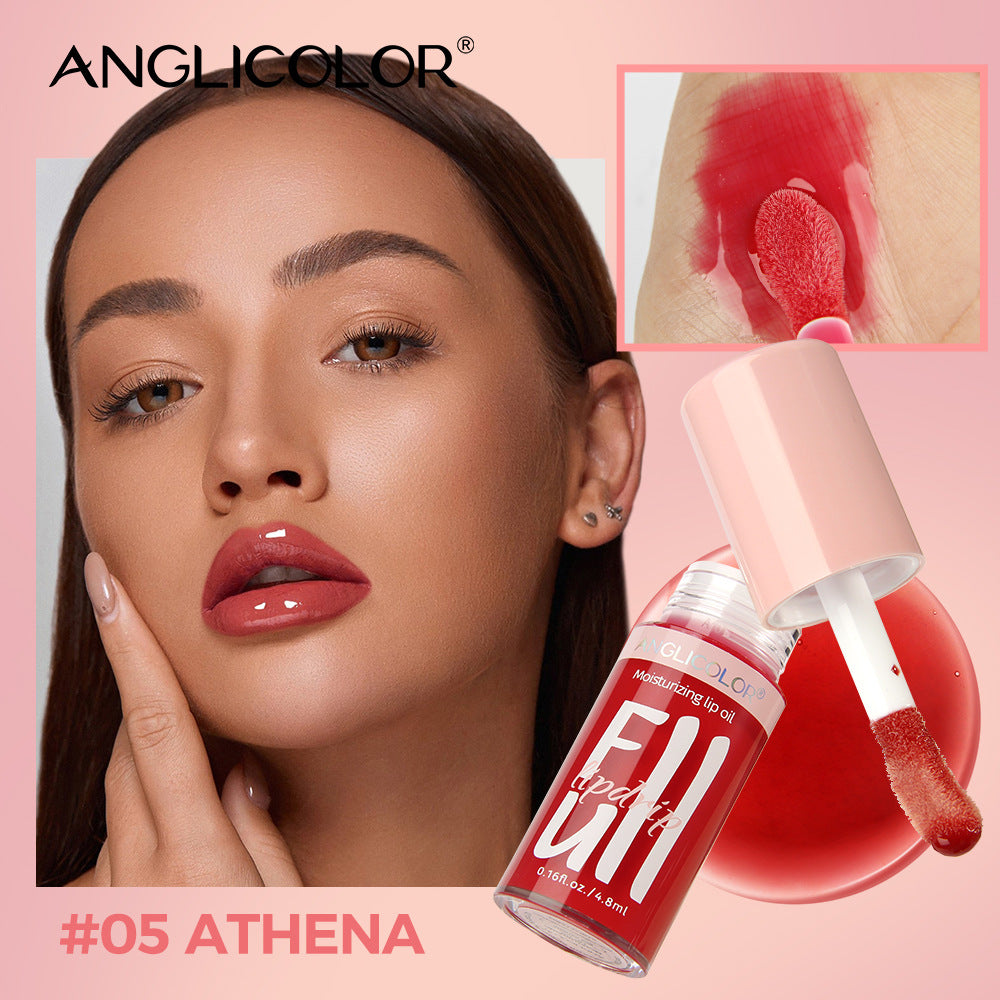 Anglicolor Temperature Changing Lip Oil Long-lasting Moisturizing Mirror Lip Gloss Plump Lips Color-changing Lip Glaze