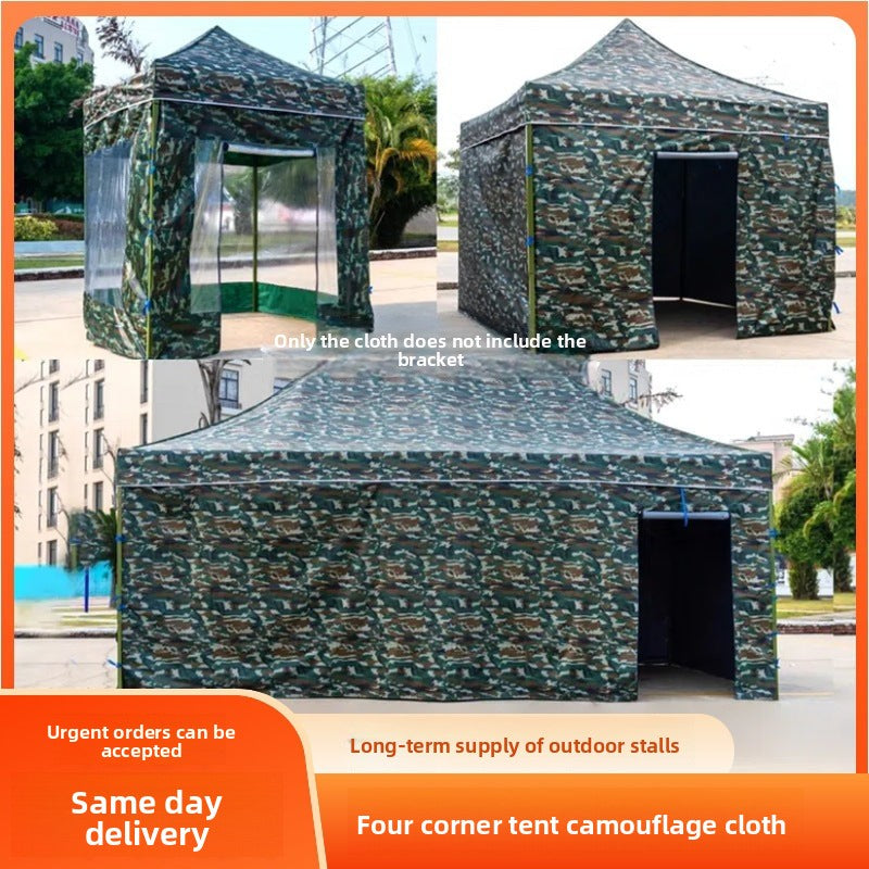 Outdoor Camouflage Four-Corner Tent Cover Four-Leg Sun Umbrella Three-Sided Sunshade Windproof Warm Rainproof Cloth Wholesale
