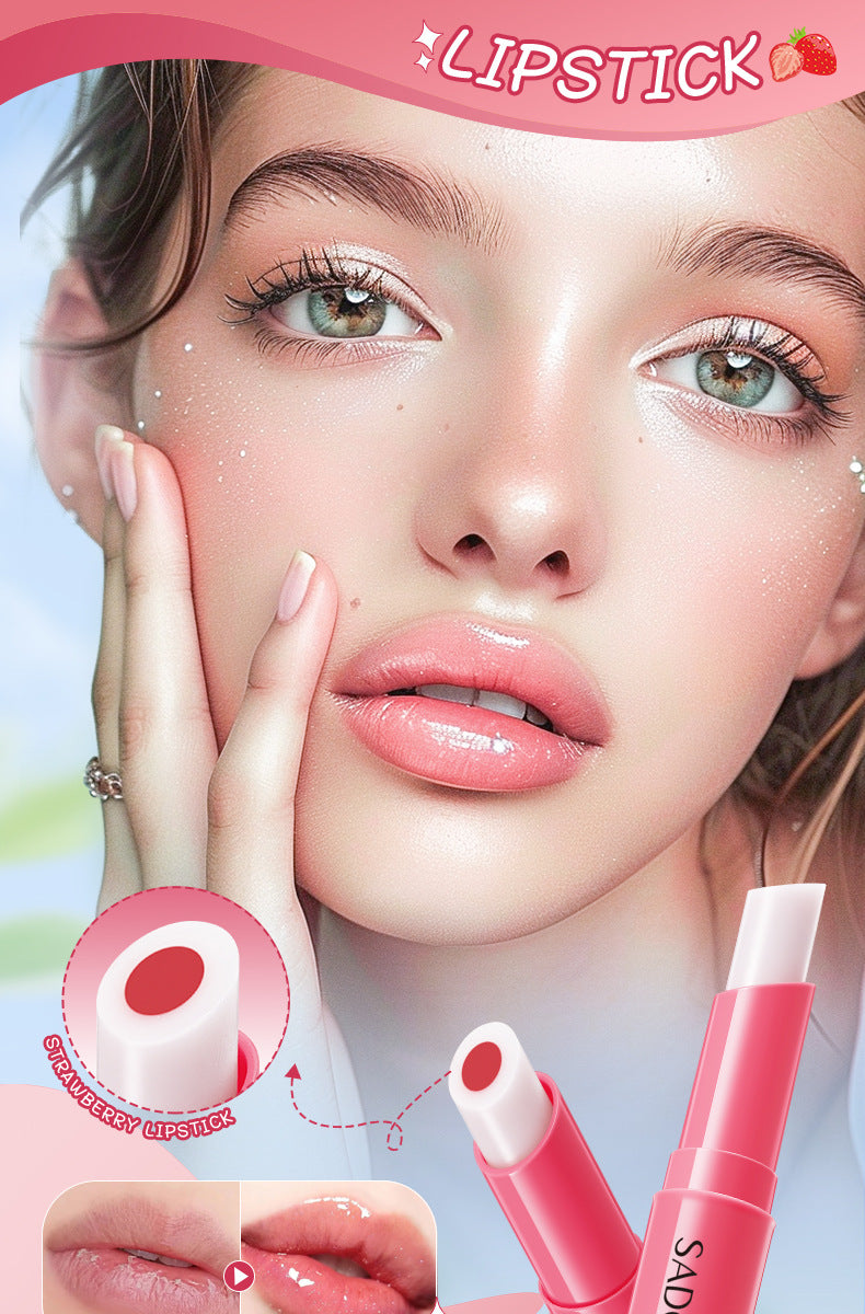 Fruit Filled Temperature Changing Lip Balm SADOER Hydrating Moisturizing Temperature Changing Lip Balm for Foreign Trade