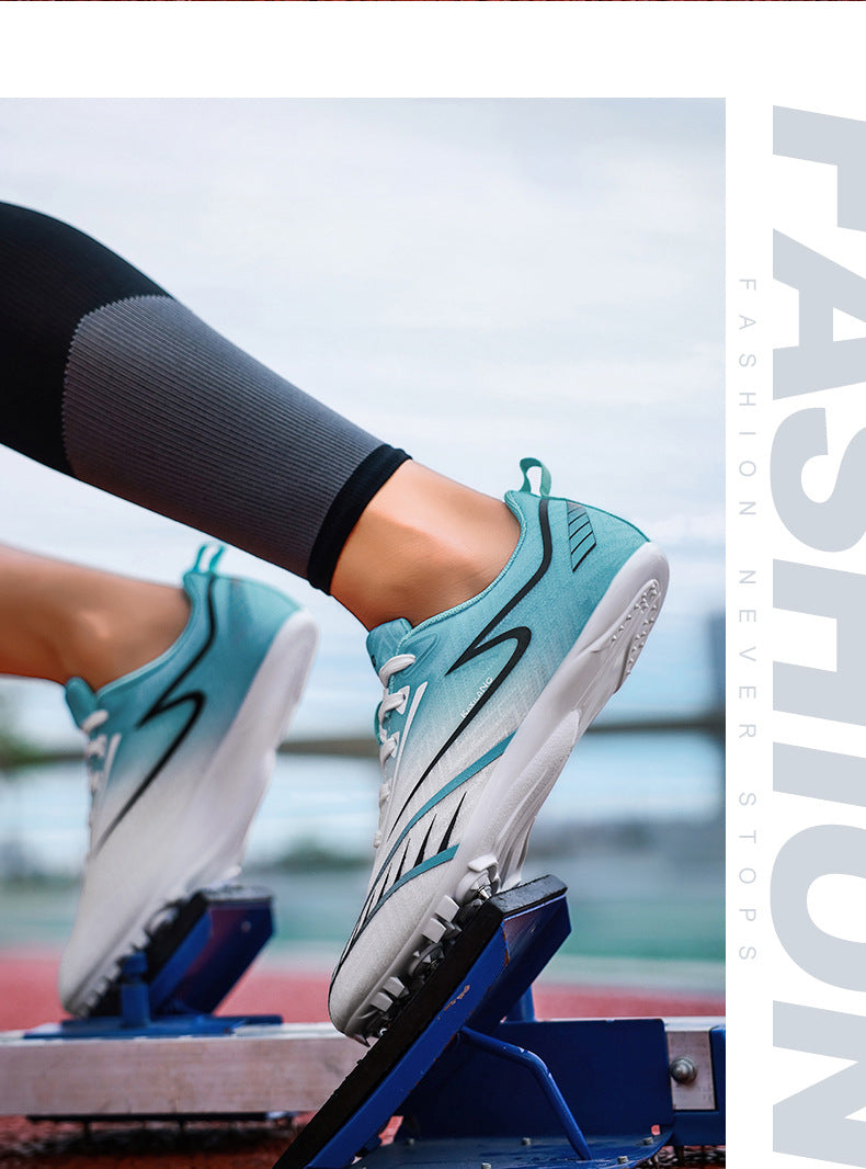8Mesh Surface Sprint Shoes Track and Field Triple Jump Competition Training Shoes Unisex Sports Shoes for Middle School Entrance Exam All-around Sports Shoes