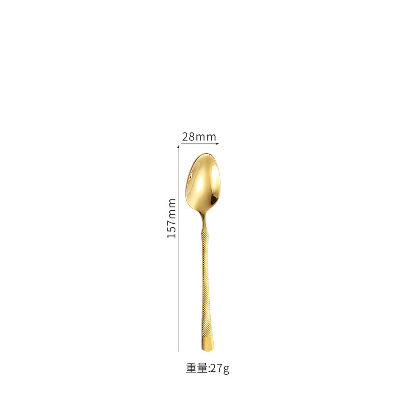 201Stainless steel tableware hotel high-end cutlery set24Set of Restaurant Star Point Steak Knife and Fork Set