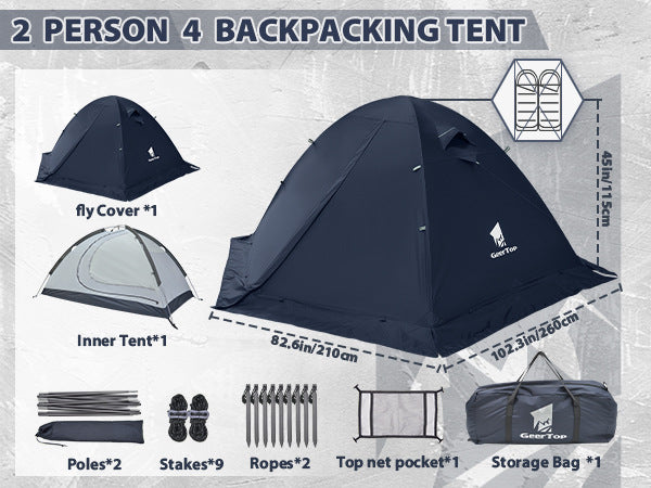 Jituo New Lightweight Tent Outdoor Camping Gear Hiking Aluminum Pole Mountaineering Tent Rainproof Camping Equipment