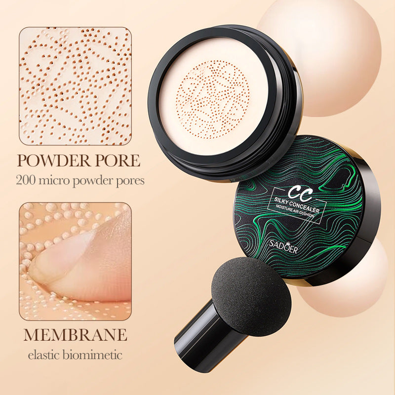 Makeup CC Mushroom Air Cushion Ivory White Brightening Concealer Correcting Face Foundation Export Manufacturer Wholesale